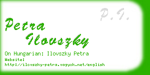 petra ilovszky business card